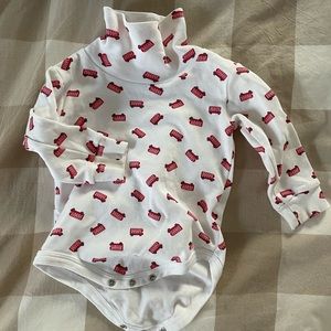 Little English Bus Snap Turtleneck EUC 9m